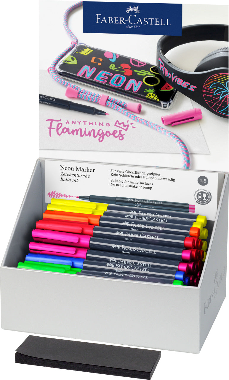 DISPLAY 60 BUC MARKER CREATIV NEON FABER-CASTELL DISPLAY 60 BUC MARKER CREATIV NEON FABER-CASTELL